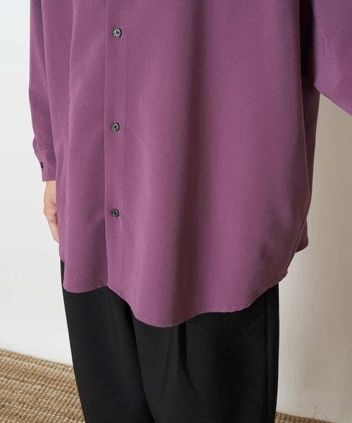 a.v.v（アーヴェヴェ）の「ワンサイズフィットドルマンスリーブシャツ（シャツ/ブラウス・メンズ・モカ/グリーン/パープル/ライトブルー・53）」の7枚目の写真