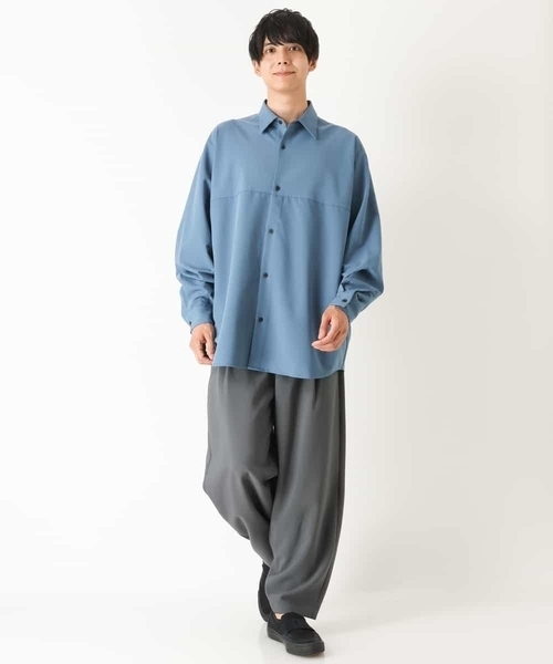 a.v.v（アーヴェヴェ）の「ワンサイズフィットドルマンスリーブシャツ（シャツ/ブラウス・メンズ・モカ/グリーン/パープル/ライトブルー・53）」の16枚目の写真