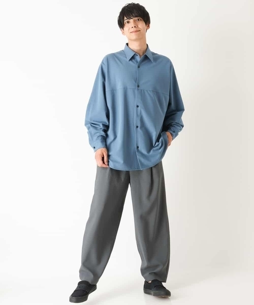 a.v.v（アーヴェヴェ）の「ワンサイズフィットドルマンスリーブシャツ（シャツ/ブラウス・メンズ・モカ/グリーン/パープル/ライトブルー・53）」の17枚目の写真