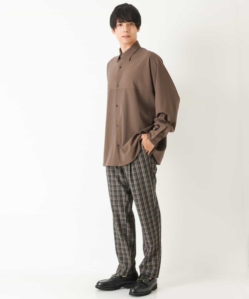 a.v.v（アーヴェヴェ）の「ワンサイズフィットドルマンスリーブシャツ（シャツ/ブラウス・メンズ・モカ/グリーン/パープル/ライトブルー・53）」の21枚目の写真