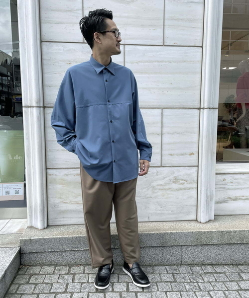 a.v.v（アーヴェヴェ）の「ワンサイズフィットドルマンスリーブシャツ（シャツ/ブラウス・メンズ・モカ/グリーン/パープル/ライトブルー・53）」の22枚目の写真