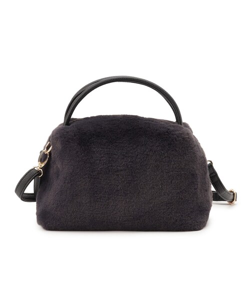 SHOO・LA・RUE(シューラルー)の「◆フェイクファーミニショルダー(ショルダーバッグ・レディース・ダークグレー/サンドベージュ/ブラック系3/アイボリー・00)」の21枚目の写真