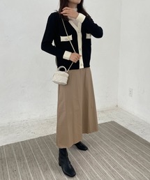 Lamoa | Lamoa/フェイクレザー フレアスカート(スカート)