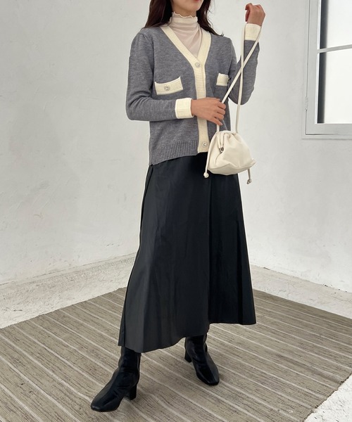 Lamoa（ラモア）の「Lamoa/フェイクレザー フレアスカート（スカート・レディース・ブラック/ブラウン/ベージュ・FREE）」の12枚目の写真