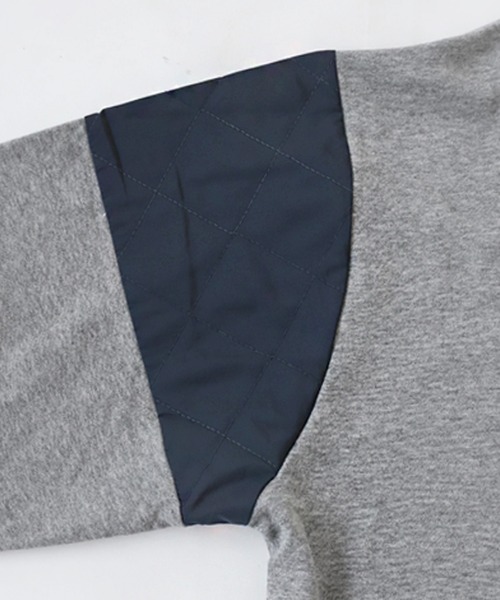 antiqua(アンティカ)の「異素材MIXハーフジッププルオーバー(スウェット・レディース・ブラック/ネイビー/グレー・FREE)」の12枚目の写真