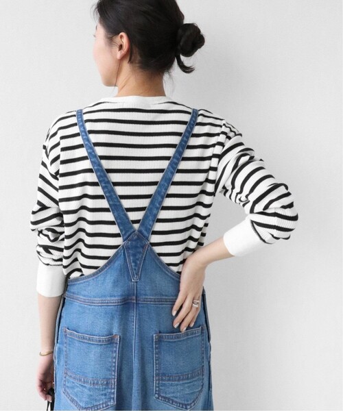 JOURNAL STANDARD relume（ジャーナルスタンダード　レリューム）の「《追加5》TCワッフルロングスリーブTシャツ（Tシャツ/カットソー・レディース・ホワイト/チャコールグレー/ホワイト系その他/オートミール/ネイビー・FREE）」の13枚目の写真