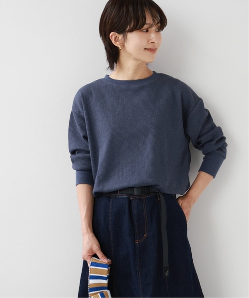 JOURNAL STANDARD relume（ジャーナルスタンダード　レリューム）の「《追加5》TCワッフルロングスリーブTシャツ（Tシャツ/カットソー・レディース・ホワイト/チャコールグレー/ホワイト系その他/オートミール/ネイビー・FREE）」の14枚目の写真