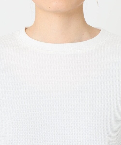 JOURNAL STANDARD relume（ジャーナルスタンダード　レリューム）の「《追加5》TCワッフルロングスリーブTシャツ（Tシャツ/カットソー・レディース・ホワイト/チャコールグレー/ホワイト系その他/オートミール/ネイビー・FREE）」の9枚目の写真