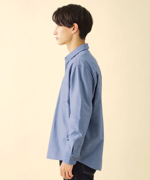 CB CRESTBRIDGE（シービークレストブリッジ）の「ツイルジャージーカッタウェイシャツ（シャツ/ブラウス・メンズ・ブルー系その他4・M）」の3枚目の写真