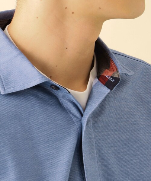 CB CRESTBRIDGE（シービークレストブリッジ）の「ツイルジャージーカッタウェイシャツ（シャツ/ブラウス・メンズ・ブルー系その他4・M）」の5枚目の写真