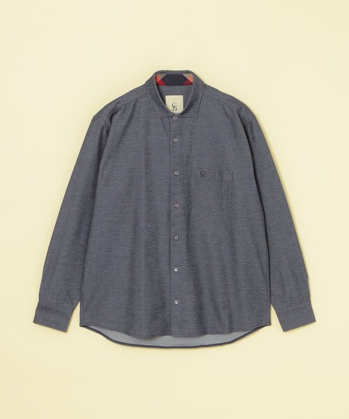 CB CRESTBRIDGE（シービークレストブリッジ）の「ツイルジャージーカッタウェイシャツ（シャツ/ブラウス・メンズ・ブルー系その他4・M）」の13枚目の写真