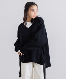 【ZOZO限定】Muaj. ルーズサイドデザインニット