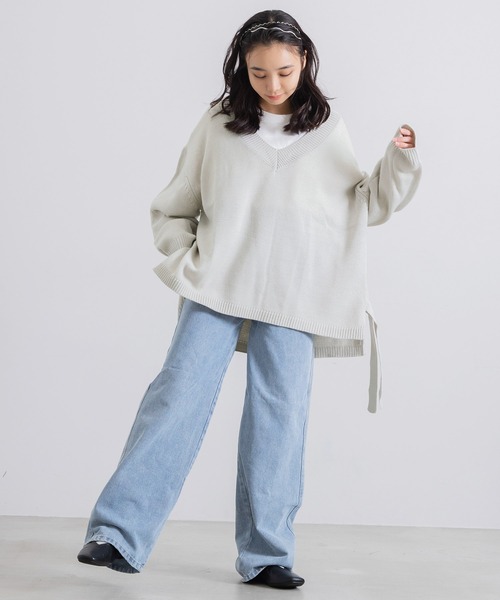Dita Muaj.(ディータムアージュ)の「【ZOZO限定】Muaj. ルーズサイドデザインニット(ニット/セーター・レディース・ブラック/ブルー/シルバーグレー・FREE)」の5枚目の写真