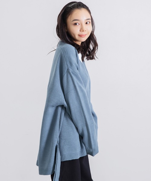Dita Muaj.(ディータムアージュ)の「【ZOZO限定】Muaj. ルーズサイドデザインニット(ニット/セーター・レディース・ブラック/ブルー/シルバーグレー・FREE)」の11枚目の写真