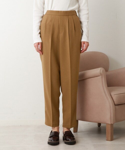 DRESKIP（ドレスキップ）の「◆【洗える】ウールライクテーパードパンツ（その他パンツ・レディース・ダークブラウン/キャメル/ブラック・03/02/04）」の4枚目の写真