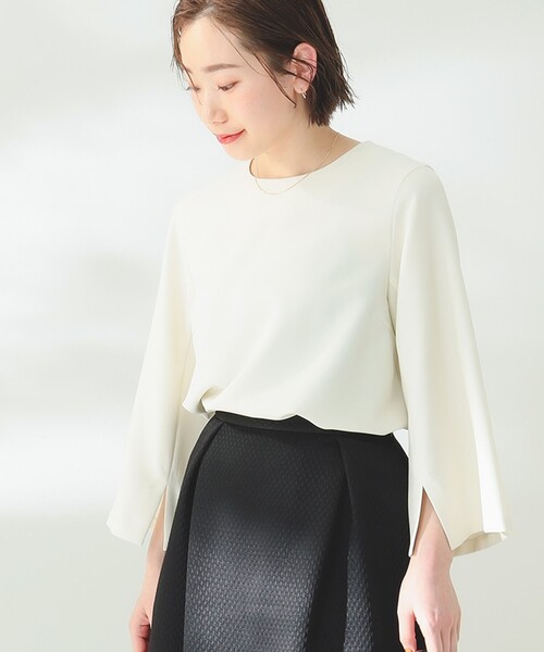 B:MING by BEAMS（ビーミングバイビームス）の「B:MING by BEAMS / バック パール プルオーバーブラウス（シャツ/ブラウス・レディース・ネイビー/オフホワイト/ホワイト系その他5・SMALL/LARGE/MEDIUM）」の2枚目の写真