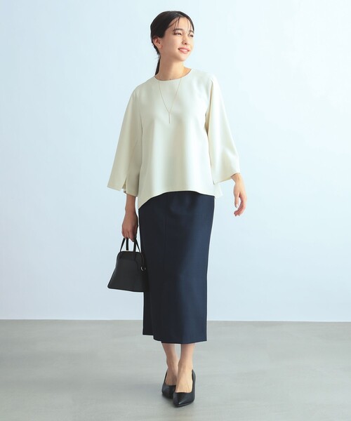 B:MING by BEAMS（ビーミングバイビームス）の「B:MING by BEAMS / バック パール プルオーバーブラウス（シャツ/ブラウス・レディース・ネイビー/オフホワイト/ホワイト系その他5・SMALL/LARGE/MEDIUM）」の5枚目の写真