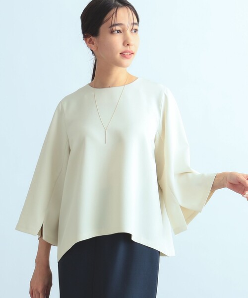 B:MING by BEAMS（ビーミングバイビームス）の「B:MING by BEAMS / バック パール プルオーバーブラウス（シャツ/ブラウス・レディース・ネイビー/オフホワイト/ホワイト系その他5・SMALL/LARGE/MEDIUM）」の7枚目の写真