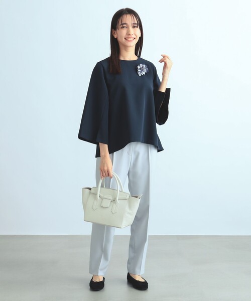 B:MING by BEAMS（ビーミングバイビームス）の「B:MING by BEAMS / バック パール プルオーバーブラウス（シャツ/ブラウス・レディース・ネイビー/オフホワイト/ホワイト系その他5・SMALL/LARGE/MEDIUM）」の10枚目の写真