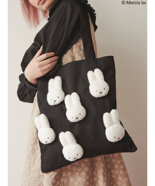 merry jenny（メリージェニー）の「もこもこmiffyトート（トートバッグ・レディース・ブラック/アイボリー・FREE）」の9枚目の写真