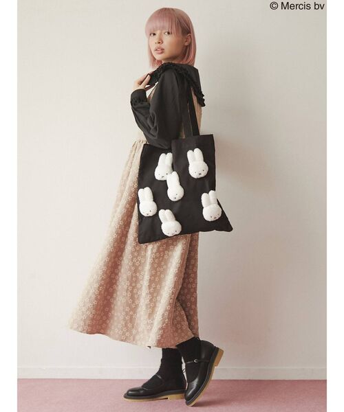 merry jenny（メリージェニー）の「もこもこmiffyトート（トートバッグ・レディース・ブラック/アイボリー・FREE）」の13枚目の写真