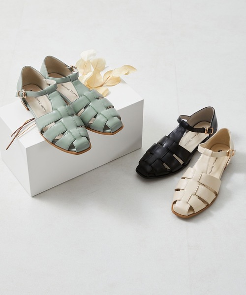 WA ORiental TRaffic（ダブルエーオリエンタルトラフィック）の「フラットグルカサンダル 32112（サンダル・レディース・ブルー/ブラック/ベージュ・S/M/L/LL/3L/SS）」の4枚目の写真