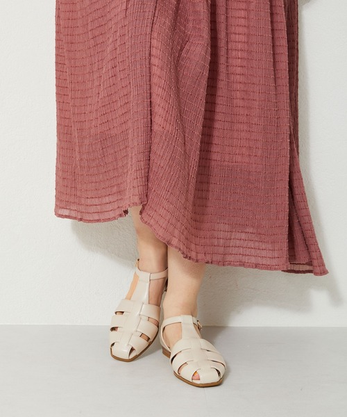 WA ORiental TRaffic（ダブルエーオリエンタルトラフィック）の「フラットグルカサンダル 32112（サンダル・レディース・ブルー/ブラック/ベージュ・S/M/L/LL/3L/SS）」の6枚目の写真