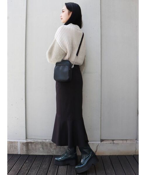 MURUA（ムルーア）の「MIXヤーンショートニット（ニット/セーター・レディース・パープル/ブラック/グレー・FREE）」の10枚目の写真