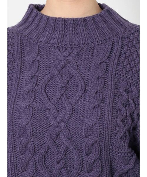 MURUA（ムルーア）の「MIXヤーンショートニット（ニット/セーター・レディース・パープル/ブラック/グレー・FREE）」の16枚目の写真