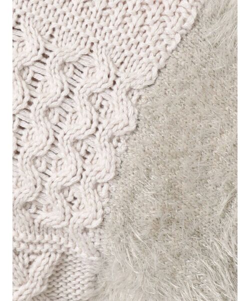 MURUA（ムルーア）の「MIXヤーンショートニット（ニット/セーター・レディース・パープル/ブラック/グレー・FREE）」の20枚目の写真