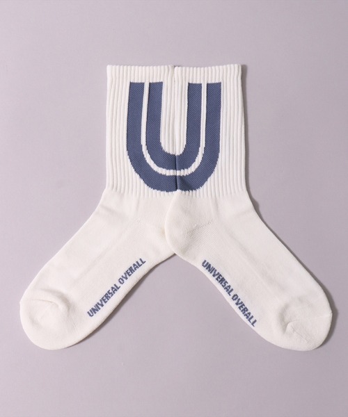UNIVERSAL OVERALL(ユニバーサルオーバーオール)の「(LG)【UNIVERSAL OVERALL】【3足セット】ビッグ ロゴ クルー ソックス(ソックス/靴下・メンズ・その他/ホワイト系その他/ホワイト系・25-27CM/23-25cm)」の20枚目の写真
