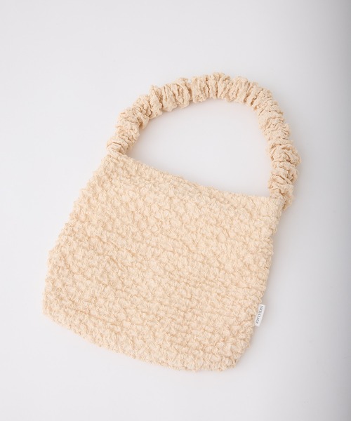 one after another NICE CLAUP（ワンアフターアナザーナイスクラップ）の「しぼしぼトートバック（トートバッグ・レディース・ブラック/ベージュ/アイボリー・FREE）」の3枚目の写真