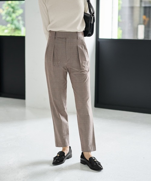 STYLE DELI(スタイルデリ)の「【Made in JAPAN】裏微起毛ストレッチタック留めパンツ(その他パンツ・レディース・キャメル/バーガンディー/ブラウン系・SMALL/MEDIUM)」の2枚目の写真