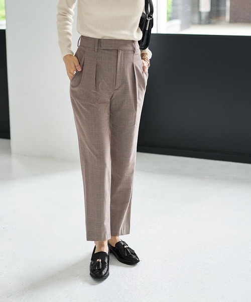 STYLE DELI(スタイルデリ)の「【Made in JAPAN】裏微起毛ストレッチタック留めパンツ(その他パンツ・レディース・キャメル/バーガンディー/ブラウン系・SMALL/MEDIUM)」の8枚目の写真