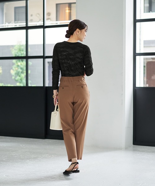 STYLE DELI(スタイルデリ)の「【Made in JAPAN】裏微起毛ストレッチタック留めパンツ(その他パンツ・レディース・キャメル/バーガンディー/ブラウン系・SMALL/MEDIUM)」の11枚目の写真