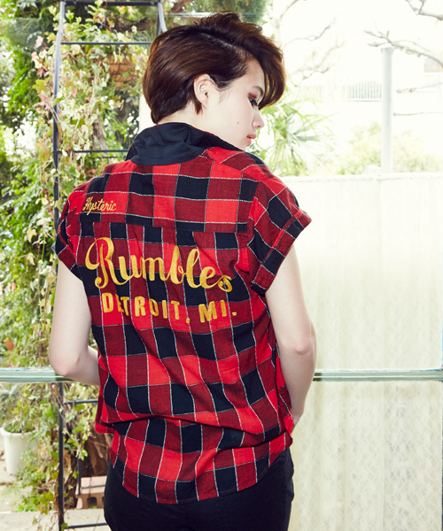 HYSTERIC GLAMOUR チェック柄 半袖シャツ S 人気 HYSTERIC GLAMOUR 