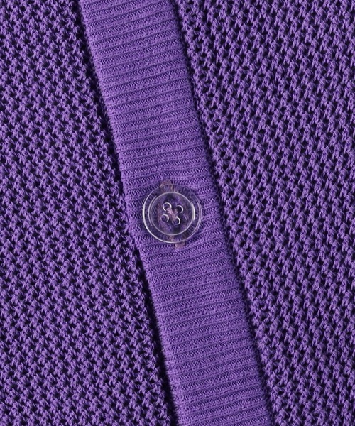 ワンダフルワールド　紅葉モチーフ透かし編みカーディガン　パープル ワンダフルワールド 紅葉モチーフ透かし編みカーディガン パープル