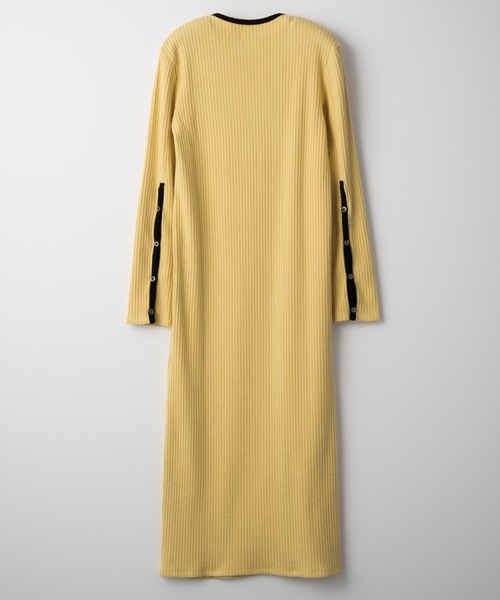 led.tokyo（レッドトウキョウ）の「【led.tokyo】スリットリブワンピース（ワンピース・レディース・ブラック/イエロー・FREE）」の21枚目の写真