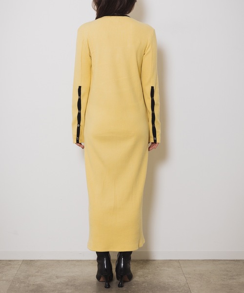 led.tokyo（レッドトウキョウ）の「【led.tokyo】スリットリブワンピース（ワンピース・レディース・ブラック/イエロー・FREE）」の12枚目の写真