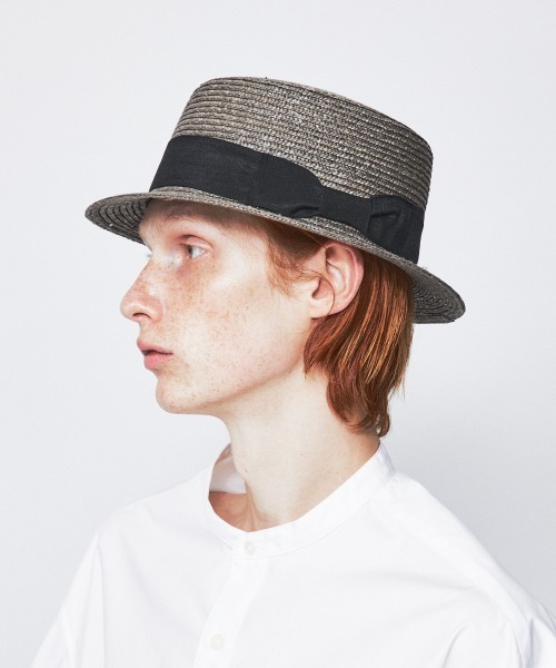 RUBEN/ルーベン】STRAW BOATER HAT /ストローハット/カンカン帽