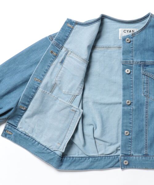 Gready Brilliant(グレディブリリアン)の「パフSVクルーGジャン(デニムジャケット・レディース・ブルー系・FREE)」の20枚目の写真