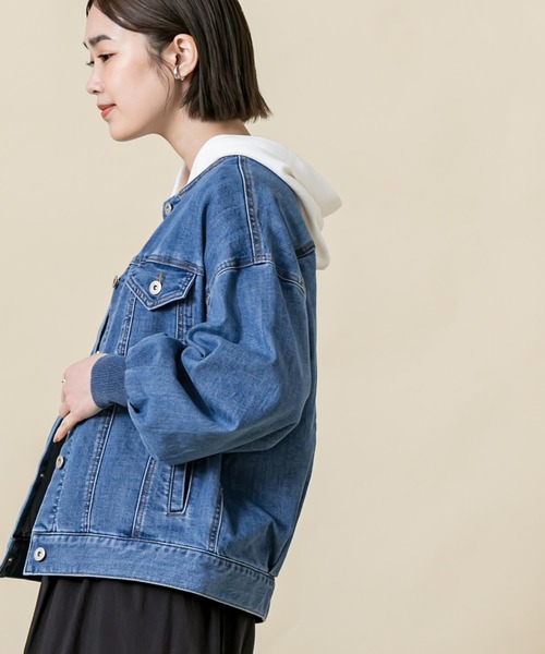 Gready Brilliant(グレディブリリアン)の「パフSVクルーGジャン(デニムジャケット・レディース・ブルー系・FREE)」の10枚目の写真