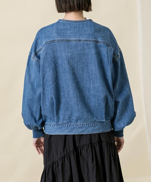 Gready Brilliant(グレディブリリアン)の「パフSVクルーGジャン(デニムジャケット・レディース・ブルー系・FREE)」の13枚目の写真