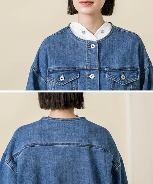 Gready Brilliant(グレディブリリアン)の「パフSVクルーGジャン(デニムジャケット・レディース・ブルー系・FREE)」の14枚目の写真