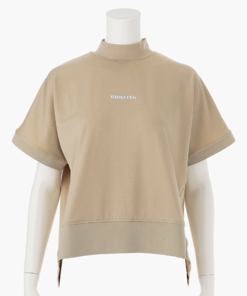 BRIEFING（ブリーフィング）の「【ブリーフィングゴルフ】WOMENS BACK LOGO LINE HIGH NECK RELAXED FIT（ポロシャツ・レディース・ホワイト/グレー/ベージュ/ネイビー/ブラック・M/S）」の5枚目の写真