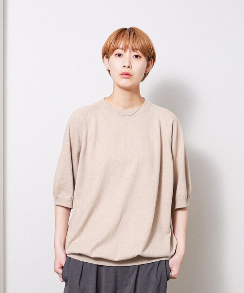 トップス Crepuscule Raglan Knit Short Sleeve crepuscule（クレプスキュール）の「Crepuscule / Raglan Knit Short