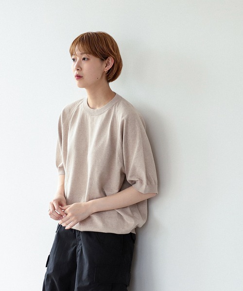 トップス Crepuscule Raglan Knit Short Sleeve crepuscule（クレプスキュール）の「Crepuscule / Raglan Knit Short