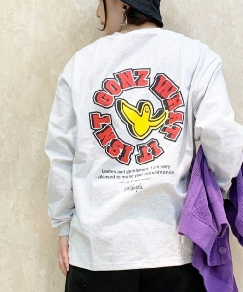 (What it isNt)ART BY MARKGONZALES(ワットイットイズント)の「【(What it isNt)】イラストロンT(Tシャツ/カットソー・メンズ・ホワイト/グリーン/ブラック/サックスブルー/イエロー/グレー・L/M/XL/S)」の4枚目の写真