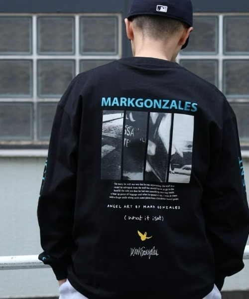 (What it isNt)ART BY MARKGONZALES(ワットイットイズント)の「【(What it isNt)】イラストロンT(Tシャツ/カットソー・メンズ・ホワイト/グリーン/ブラック/サックスブルー/イエロー/グレー・L/M/XL/S)」の3枚目の写真