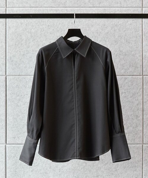 cloenc(クロエンス)の「ロングカフススキッパーシャツ(シャツ/ブラウス・レディース・ネイビー/ホワイト/ナチュラル・00)」の11枚目の写真